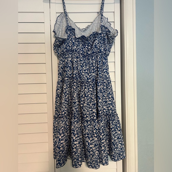 Dark Blue Flower Sundress, Size M - Picture 1 of 2